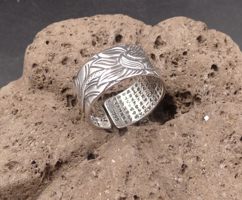 Bague Fleur de Lotus en Argent 999