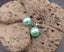 Boucles d’oreilles clous en Argent 925 – Perle d’eau douce verte