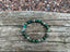 Bracelet élastique Lithothérapie en Turquoise Africaine foncée