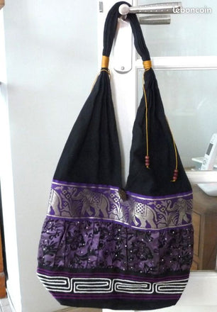Sac à bandoulière Eléphant Sukothaï - Artisanat de Thaïlande