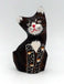 Chat en bois peint 9,5 cm artisanat Indonésie