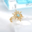 Bague Fleur de Lotus en Amazonite