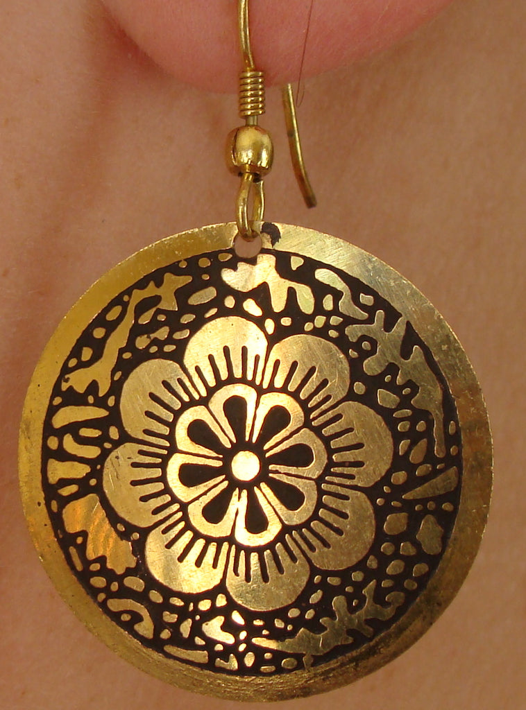 Boucles d’oreilles orientales Taj Mahal artisanat Inde
