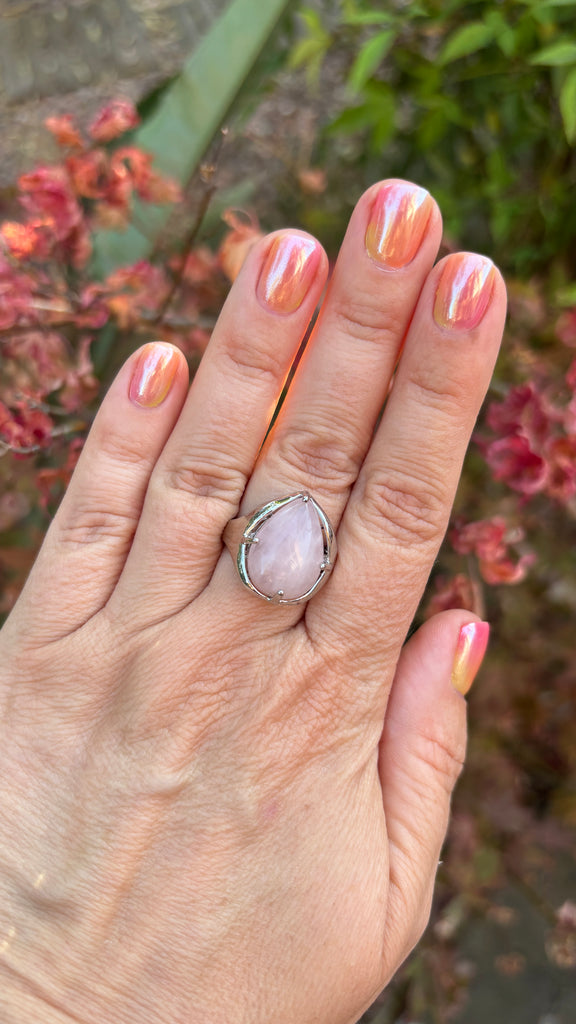 Bague "Sérénité" en Quartz Rose