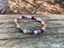 Bracelet spécial Thyroïde en Jaspe Mokaïte ou Mookaite, Rhodochrosite et Aigue Marine