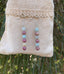 Boucles d'oreilles pendantes en Amazonite et Rhodochrosite