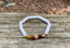 Bracelet élastique de lithothérapie en Jaspe Mokaïte ou Mookaite et perles Heishi