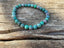 Bracelet élastique de lithothérapie en Turquoise Africaine, Made in France