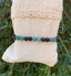Bracelet élastique Lithothérapie en Turquoise Africaine et pierre de lave