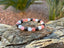 Bracelet élastique en Quartz Fraise, Grenat et Aigue Marine - 8 mm