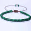 Bracelet Shamballa ajustable, perles en Malachite