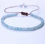 Bracelet Shamballa ajustable, perles en Aigue Marine naturelle