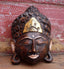 Masque bouddha de la sagesse en bois et or