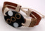 Bracelet réglable unisexe en cuir, nacre, rotin et bambou artisanat Bali