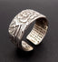 Bague Bouddhiste Tibétaine en argent 999 Fleur de Lotus et Sutra du Coeur