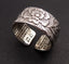 Bague Bouddhiste Tibétaine en argent 999 Fleur de Lotus et Sutra du Coeur