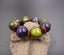Bracelet en bois de manguier vert et violet