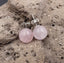 Boucles d'oreilles Clous en Quartz Rose