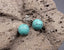 Boucles d'oreilles Clous en Howlite Turquoise Fermoirs en argent 925