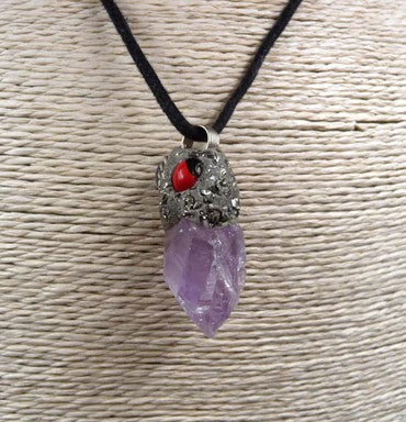 Collier en pierre naturelle Améthyste du Brésil