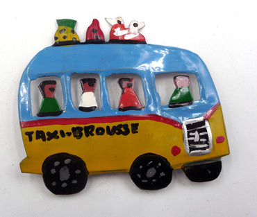 Magnet aimant car brousse en tôle recyclée artisanat de Madagascar