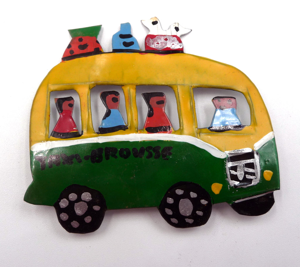 Magnet aimant car brousse en tôle recyclée artisanat de Madagascar
