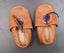 Chaussons pour bébé en cuir marron - Pointure 20