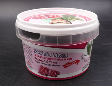 Savon Noir Beldi Huile de Rose BIO 100 % Naturel 250 g
