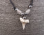 Collier avec pendentif en véritable dent de requin obscur