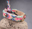 Bracelet porte-bonheur brésilien en cuir et coton Peace and Love