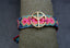 Bracelet porte-bonheur brésilien en cuir et coton Peace and Love