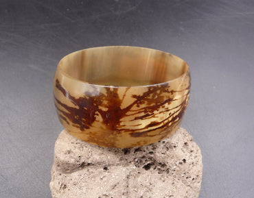 Bracelet jonc "Néfer" en corne de zébu Sénégal