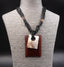Collier "Agustina" nature en bois semi-précieux et nacre