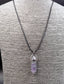 Collier avec pendentif pointe en Fluorite multicolore naturelle