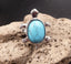 Bague tortue en Howlite Turquoise - Taille réglable