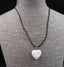 Collier avec pendentif coeur en Howlite Blanche