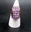 Bague Amelia en perles de rocaille mauves