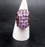 Bague Camille en perles de rocaille mauves