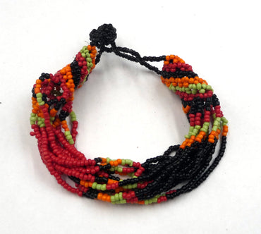 Bracelet Justine en perles de rocaille multicolores