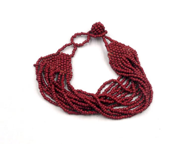 Bracelet Lili Rose en perles de rocaille bordeaux