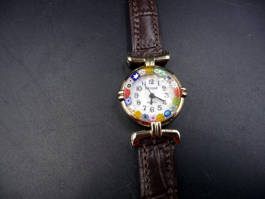 Montre Millefiori en verre de Murano - Artisanat de Venise