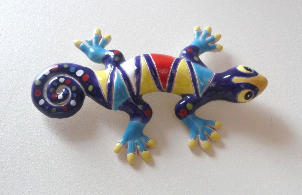 Gecko margouillat lézard coloré en céramique