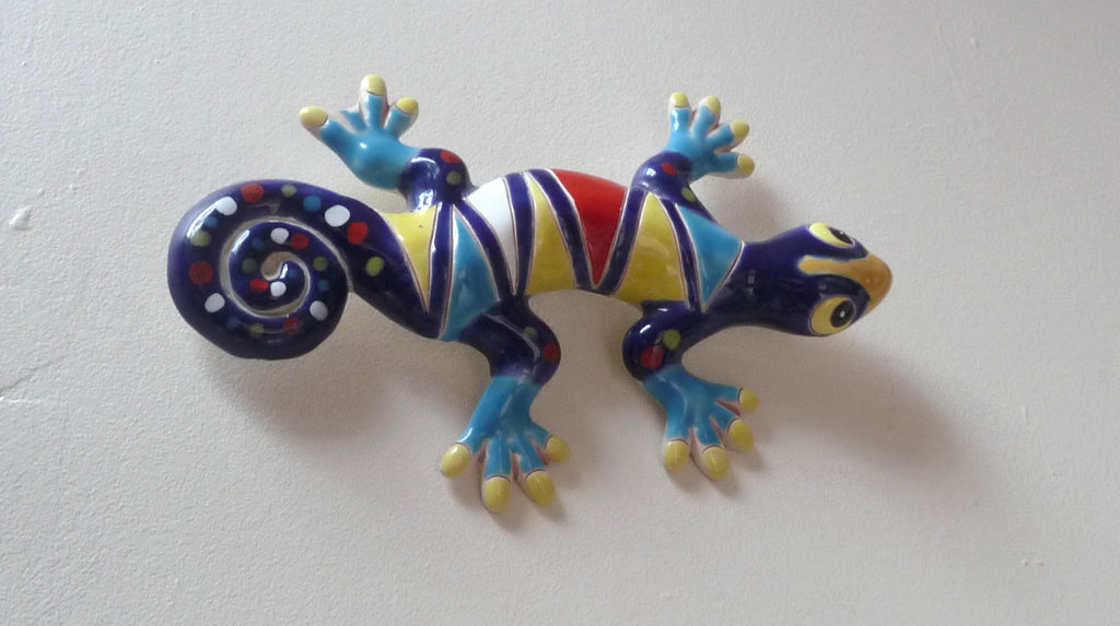 Gecko margouillat lézard coloré en céramique