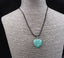 Collier avec pendentif coeur en Howlite Turquoise