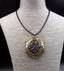 Collier pendentif Tibétain Bouddhiste en Laiton et Lapis Lazuli de l'Himalaya