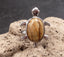 Bague tortue en Jaspe Brun - Taille réglable