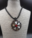 Collier Kunang Kunang en coquillage, corail et nacre abalone
