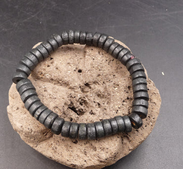 Bracelet surfer élastique perles en bois Ubud