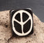 Bague Peace and Love en corne de buffle - Taille 61