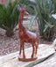 Statuette girafe Africaine en bois sculpté